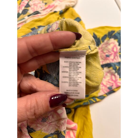 Anthropologie Elma Floral Printed Kimono Cardigan Top OS - Picture 4 of 8